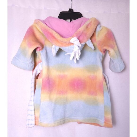 Cat & Jack Toddler Girls' Unicorn Robe Size 2T/3T Soft Cozy Hooded Bathrobe - Picture 2 of 3